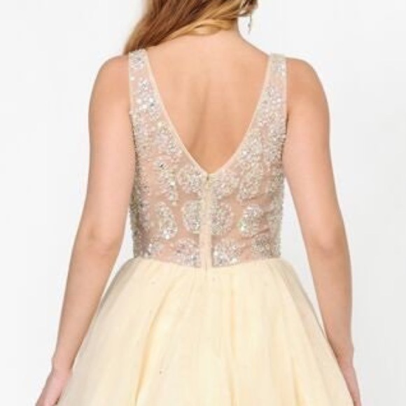 CHAMPAGNE Party Dress 1729 - Picture 3 of 4